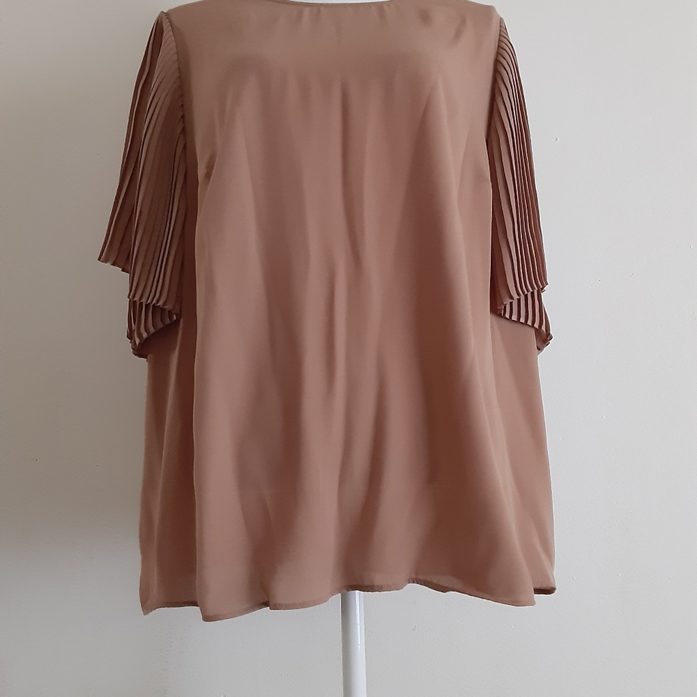 Worthington Womens Crew Neck Short Sleeve Blouse Size OX New $18 - Picture 13 of 16